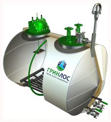 ГРИНЛОС Емкость стальная 10 м3 горизонтальная наземная с подогревом